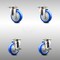 Service Caster 4 Inch 316SS Blue Polyurethane Wheel Swivel Top Plate Caster Brakes SCC, 2PK SCC-SS31620S414-PPUB-BLUE-2-TLB-2 - alternate 1